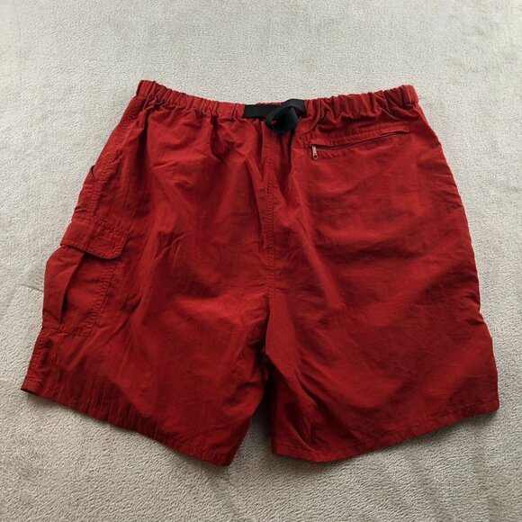Mens Cargo Shorts Size 34 Measuered Elatic Waist Outdoors Hiking Adjustable Red - Picture 13 of 13